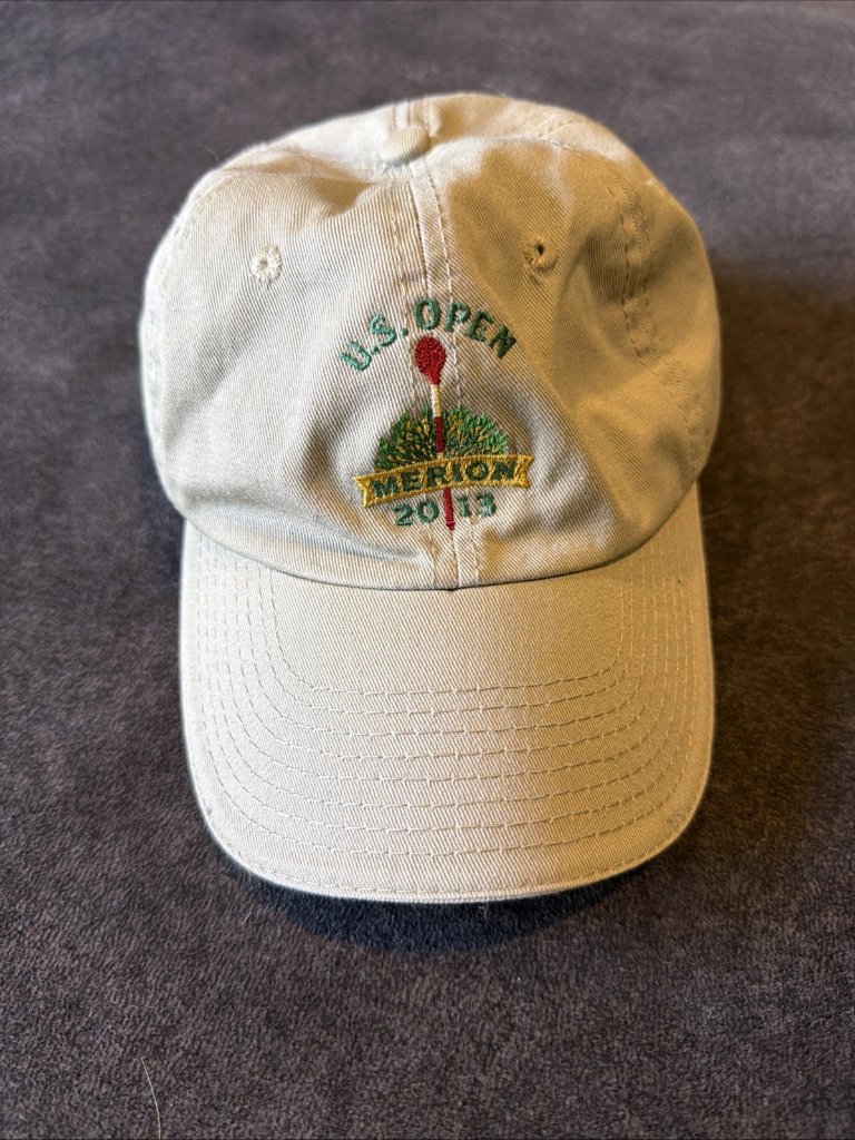 Us Open Merion 2013 Usga Beige Golf Baseball Cap Hat
